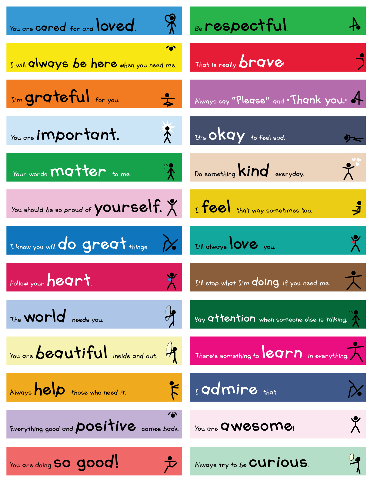 Affirmative message sticker from The Joy in You with a motivational phrase and stick figure character 2