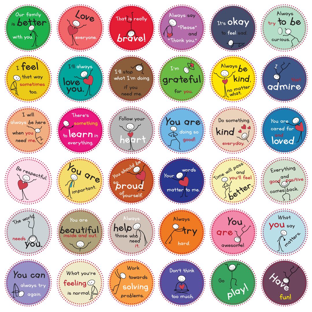 Affirmative messages set 1 from The Joy in You featuring positive and motivational quotes