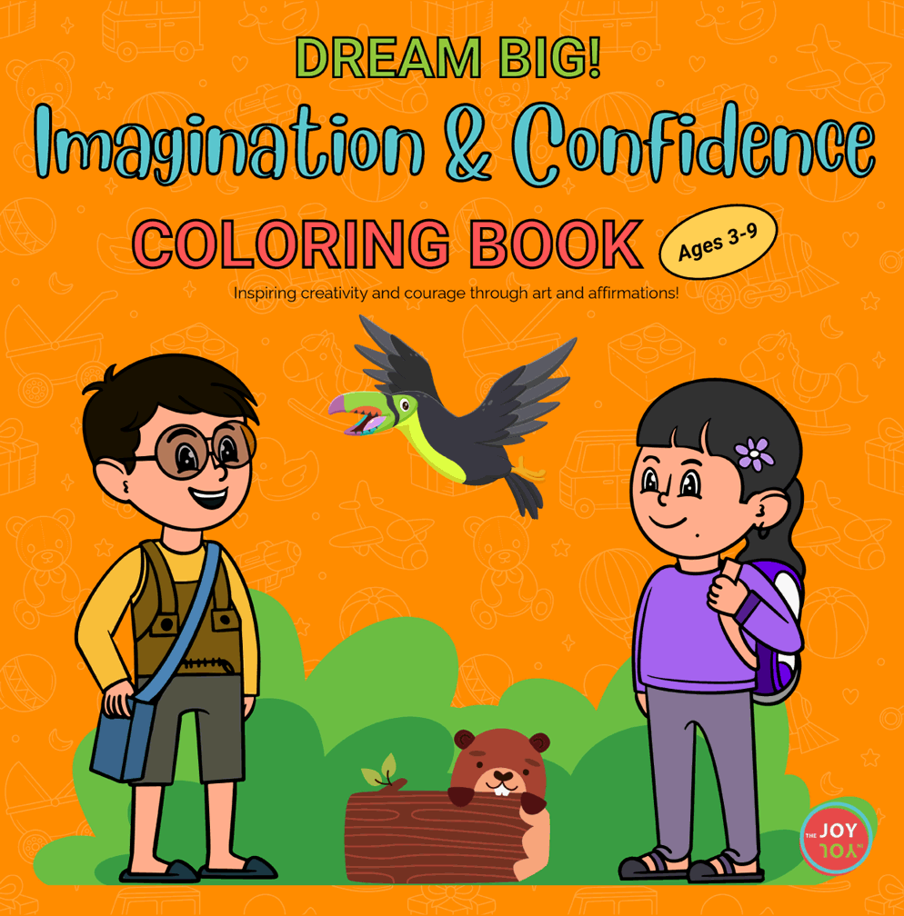 Dream Big imagination and confidence coloring book for kids with creative affirmations