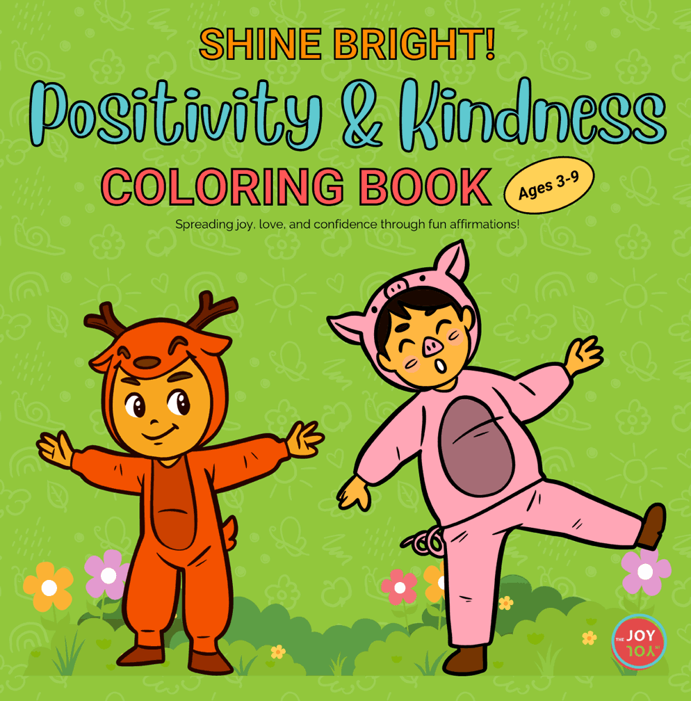 Shine Bright positivity and kindness coloring book for kids with uplifting messages
