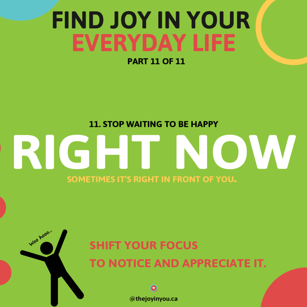 STOP WAITING TO BE HAPPY Instagram Post The Joy in You