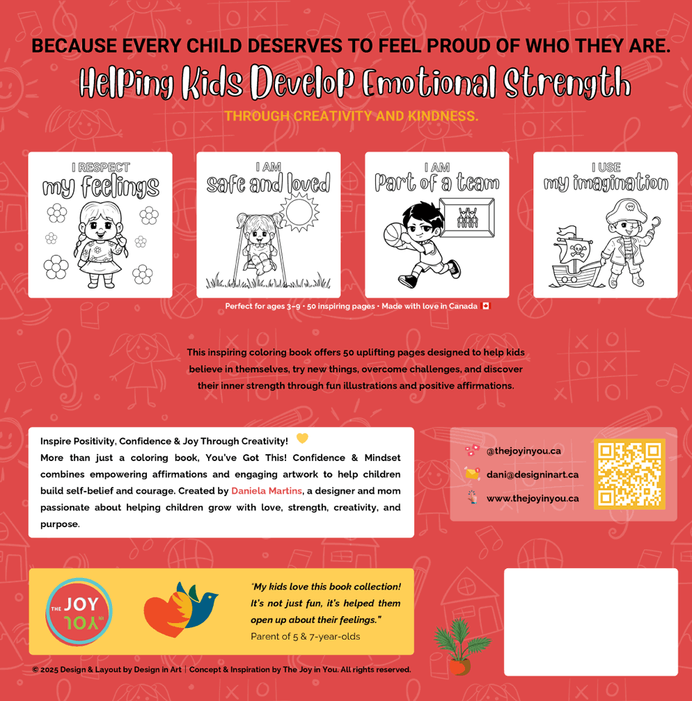 You’ve Got This confidence and mindset coloring book for kids with empowering messages